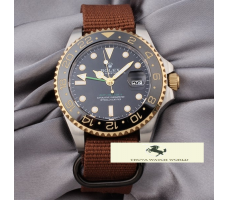 HK204 ROLEX GMT MASTER 2 KAHVERENGİ KUMAŞ KORDON